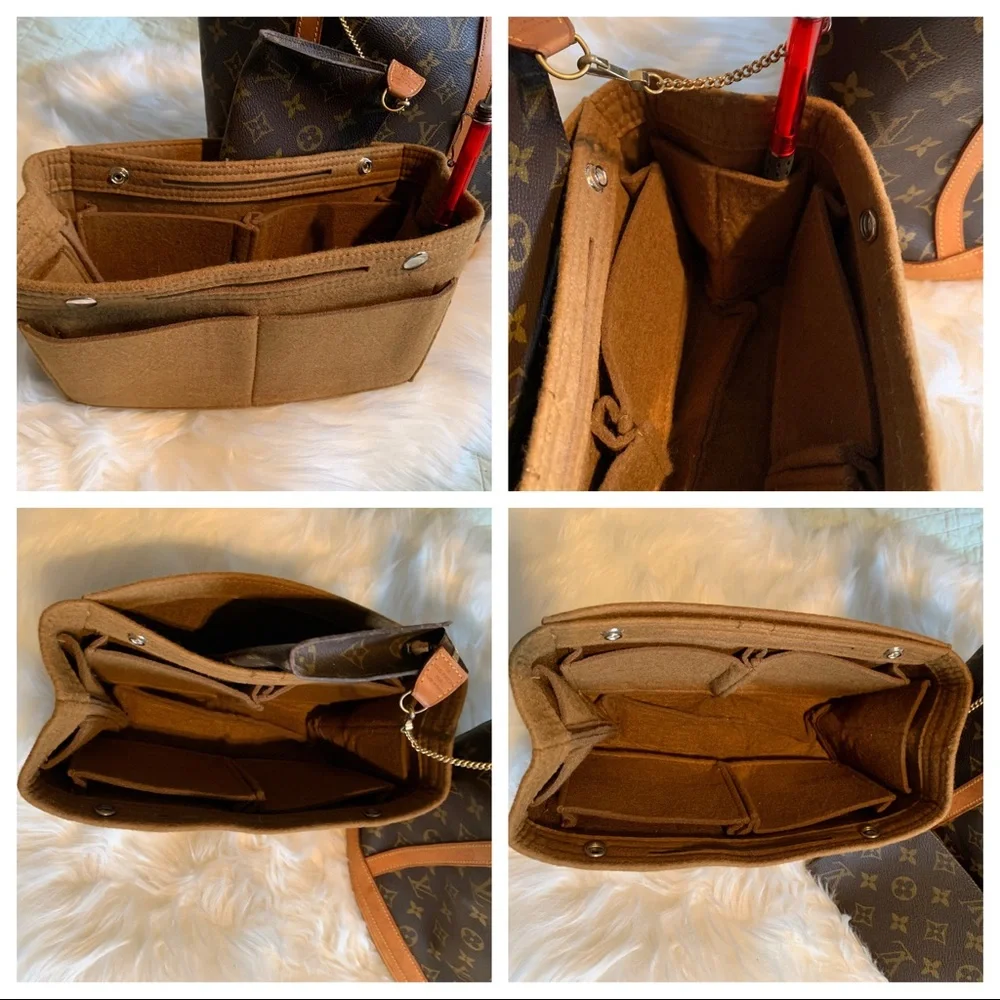 Louis Vuitton Brown and Tan Tote Bag With Wallet